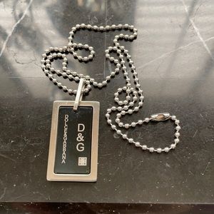 Dolce& Gabbana Dog Tag Necklace